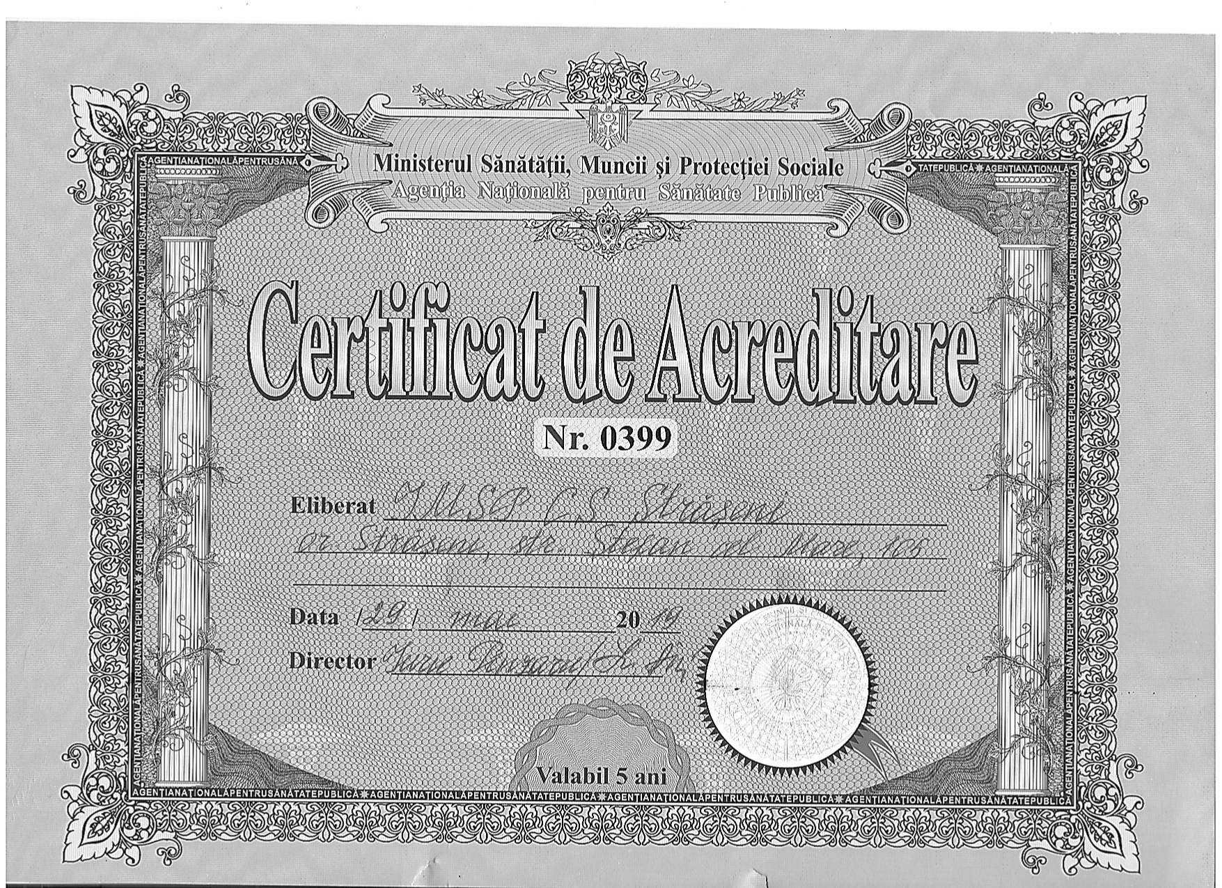 certificat de acreditare